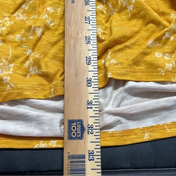 Torrid NWT Yellow Floral Tiered Babydoll Blouse 0669 - Picture 12 of 13